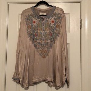 NWT Johnny Was Embroidered Tunic Size XL
